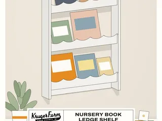 Nursery book ledge shelf plan cover
